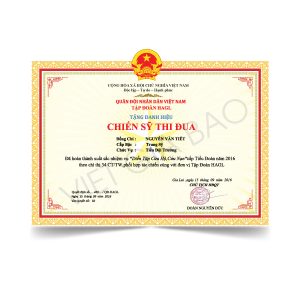 giấy chứng nhận chiến sĩ thi đua