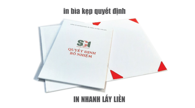 Dịch vụ thiết kế in bìa kẹp file bìa kẹp quye61y định cho các công ty ban ngành