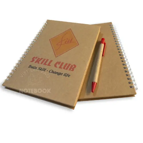 Sổ tay lò xo bìa cứng làm bằng giấy kraft