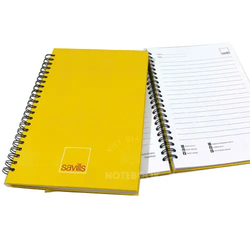 làm sổ tay lò xo bìa cứng in logo theo yêu cầu